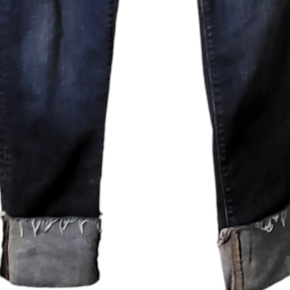 Loft Dark Wash Women's Blue Jeans Cuffed Size 4/27 - Picture 13 of 13